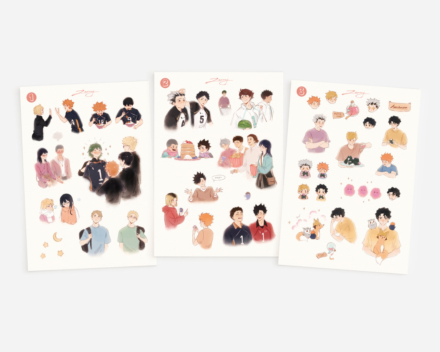 Haikyuu Sticker Sheets